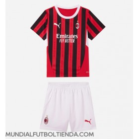 Camiseta AC Milan Primera Equipación Replica 2024-25 para niños mangas cortas (+ Pantalones cortos)